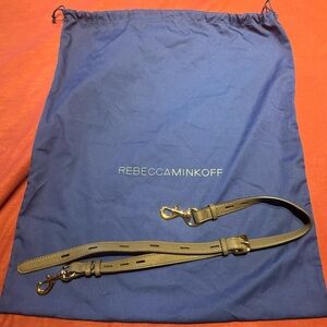Rebecca Minkoff replacement strap gray/silver hardware plus bag. Never used!
